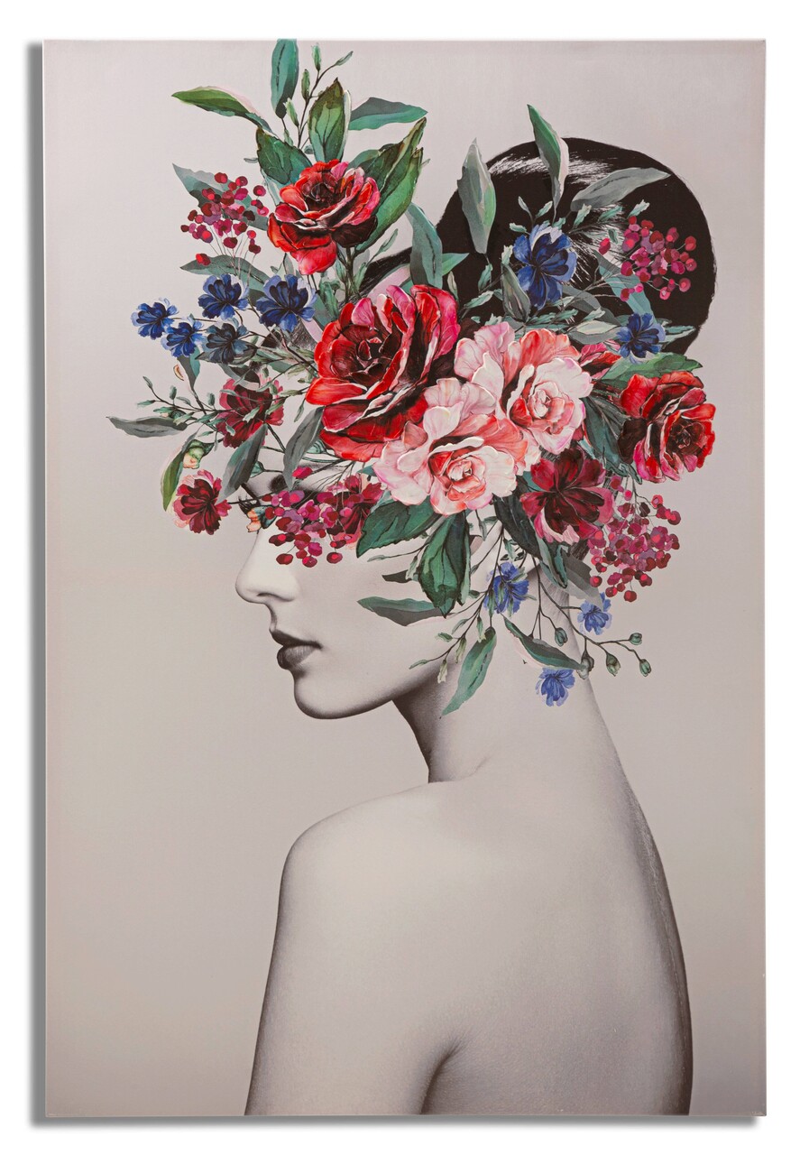 Tablou decorativ Lady Flower -A, Mauro Ferretti, 80 x 120 cm, lemn de pin/canvas - imagine 7